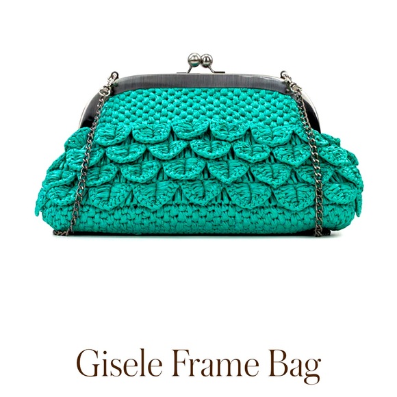 Patricia Nash Scalloped Raffia Gisele Frame Bag - Picture 1 of 6